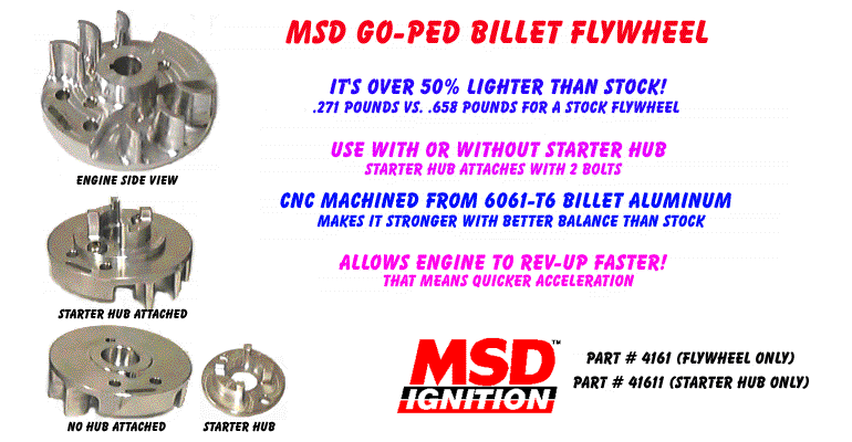 (image for) MSD Go-Ped Lightweight Billet Flywheel